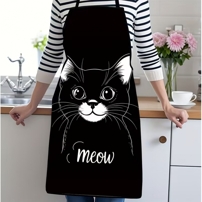 Cute Black Cat Print Apron, 1- - đánh giá và giá Home Improvement Mall