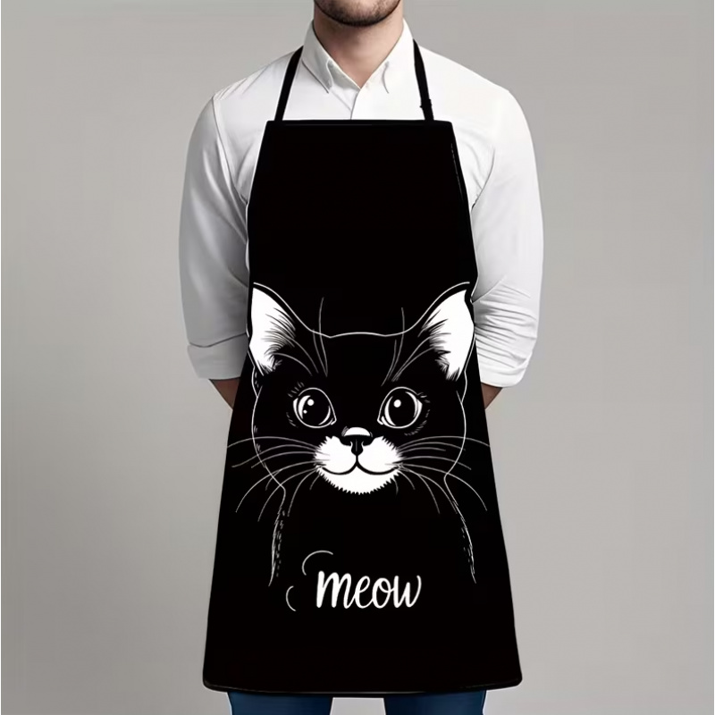 Cute Black Cat Print Apron, 1- - đánh giá và giá Home Improvement Mall