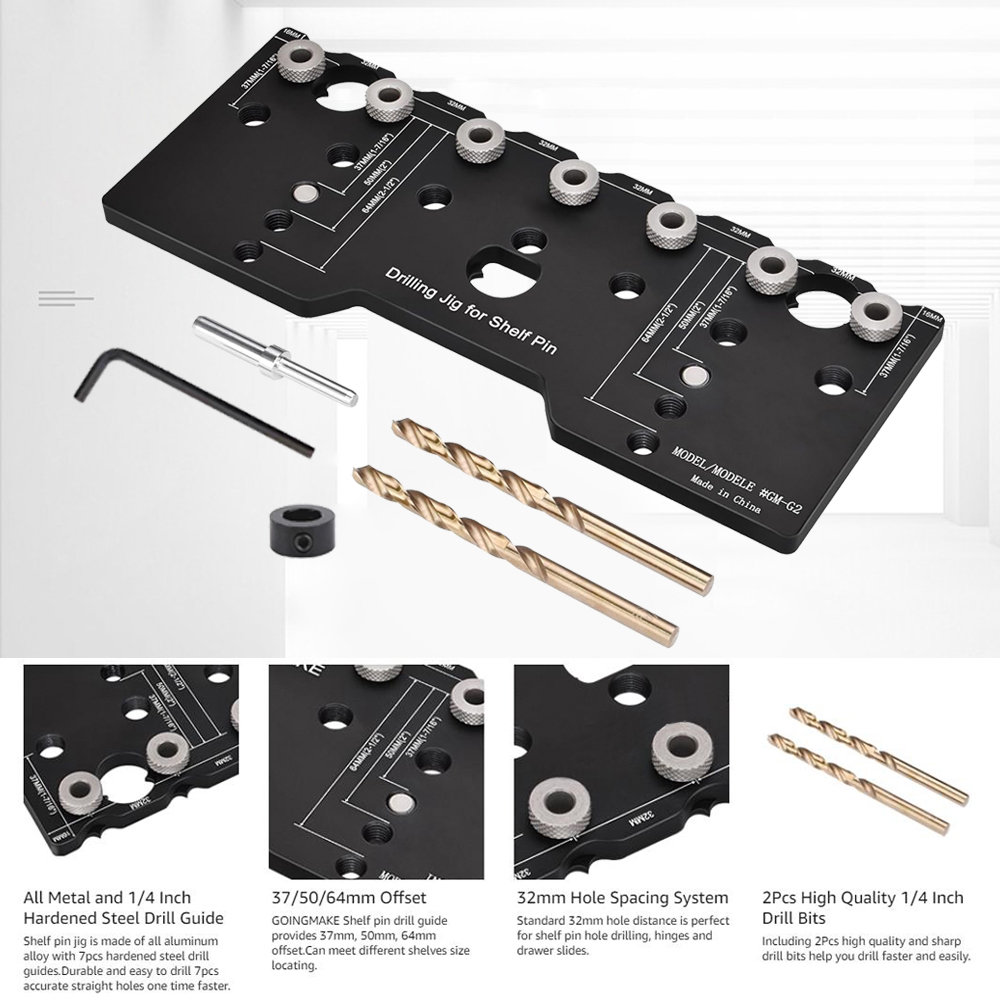 1/4 Inch Shelf Pin Jig, Alumin - đánh giá và giá Home Improvement Guide